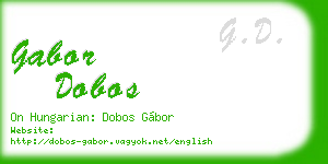 gabor dobos business card