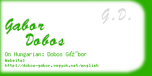 gabor dobos business card